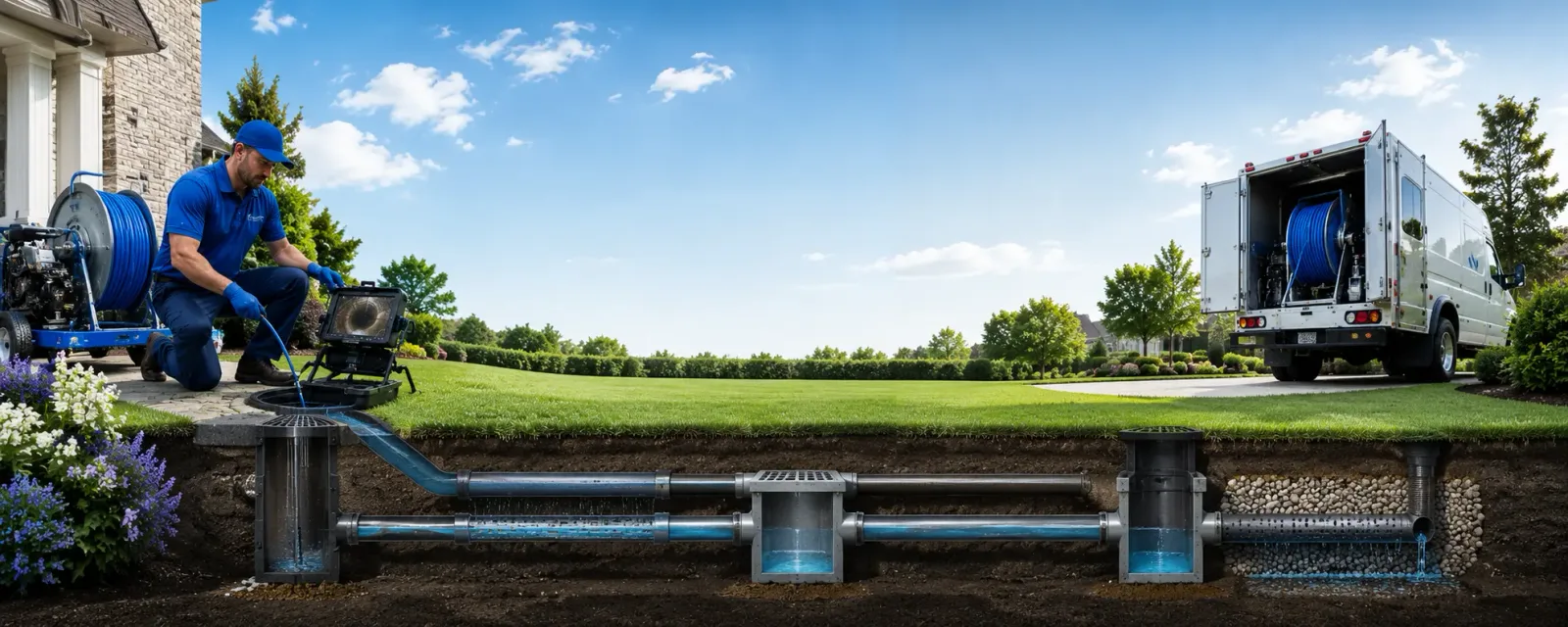 Outdoor drain cleaning information for Glandorf, OH